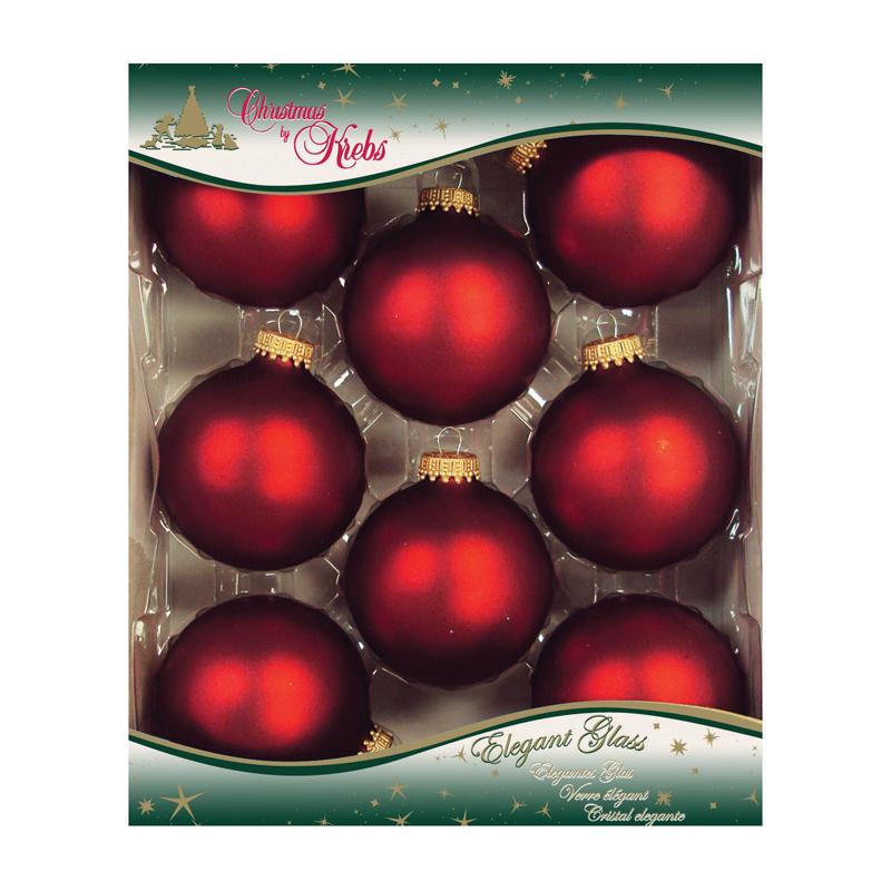 Set of 12 red velvet ornaments by Emery Jensen, festive decorative ornaments for holiday decorating.