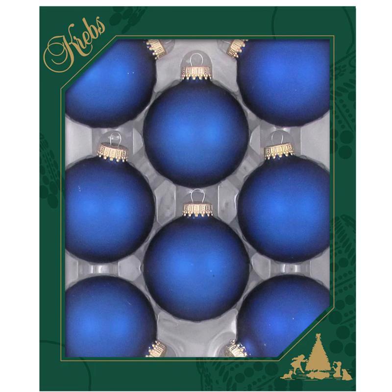 Set of 12 Emery Jensen decorative ornaments, 2-5/8 inches in size, vibrant RYL VT color, perfect for holiday decorating.