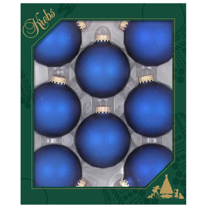 Set of 12 Emery Jensen decorative ornaments, 2-5/8 inches in size, vibrant RYL VT color, perfect for holiday decorating.