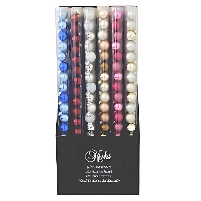 Set of 18 Emery Jensen ornaments in various styles, perfect for decorating Christmas trees and holiday displays.