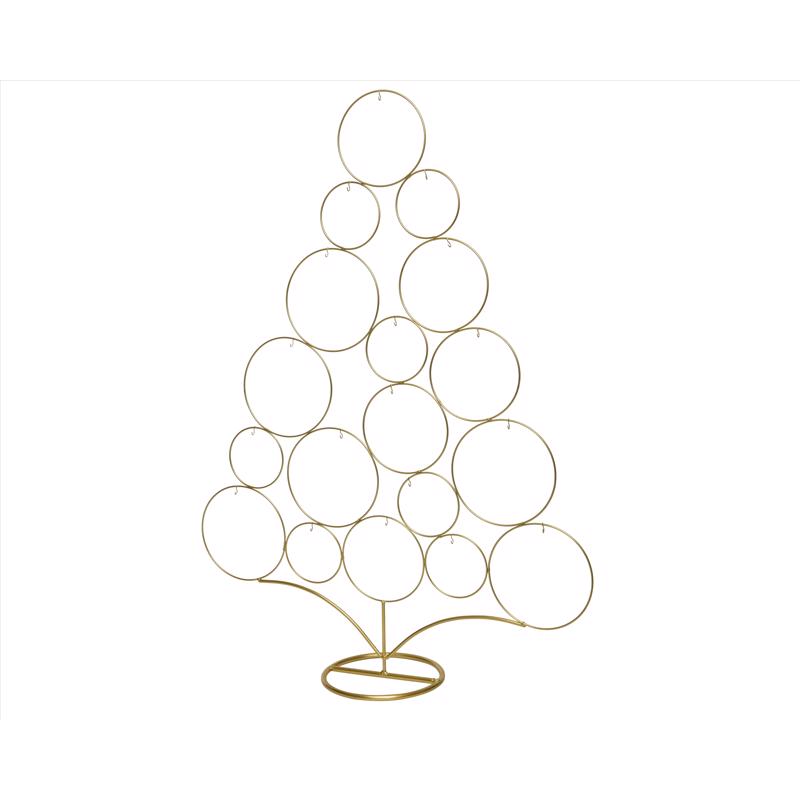 Gold tree display ornament by Emery Jensen, 33-inch decorative ornament with intricate detailing, perfect for holiday decor.