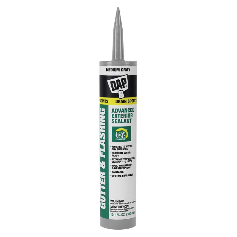 Emery Jensen gray caulk gut flush 10.1oz, pack of 12, for sealing and filling gaps in various surfaces.