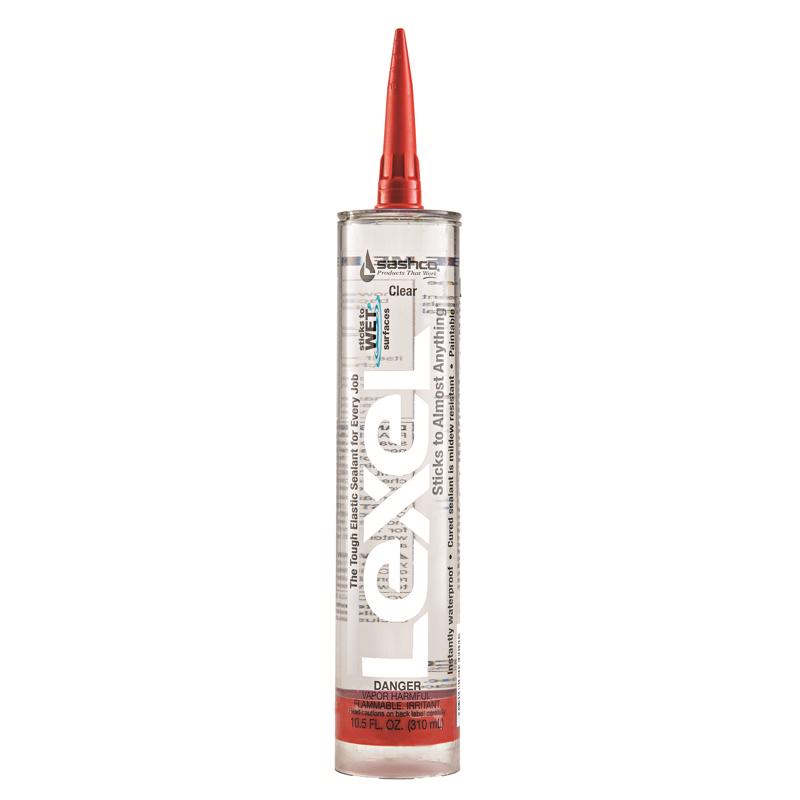 Emery Jensen Caulk Lexel Clear 10.5oz tube, pack of 12, versatile sealant for indoor and outdoor sealing projects.