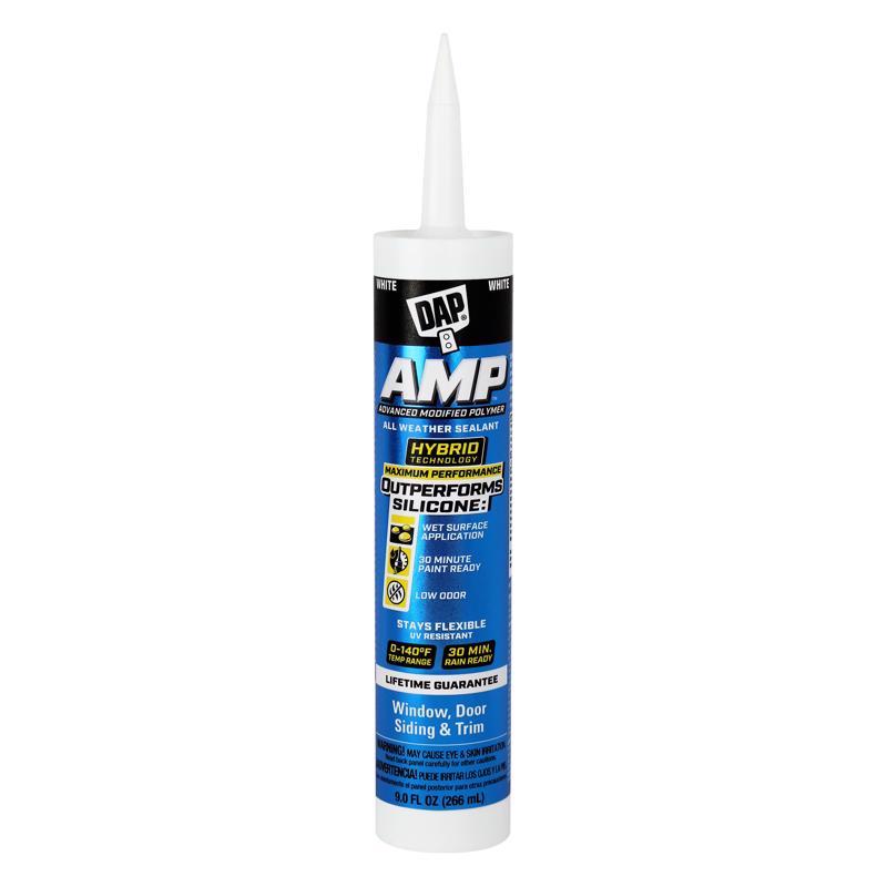 Emery Jensen white 9 oz caulk polymer pack of 12, versatile sealant for filling gaps and cracks in various surfaces.