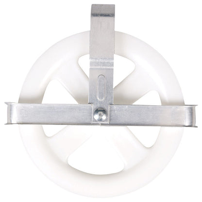 Emery Jensen pulley clothesline outdoor clothes drying accessory with durable plastic components for outdoor use