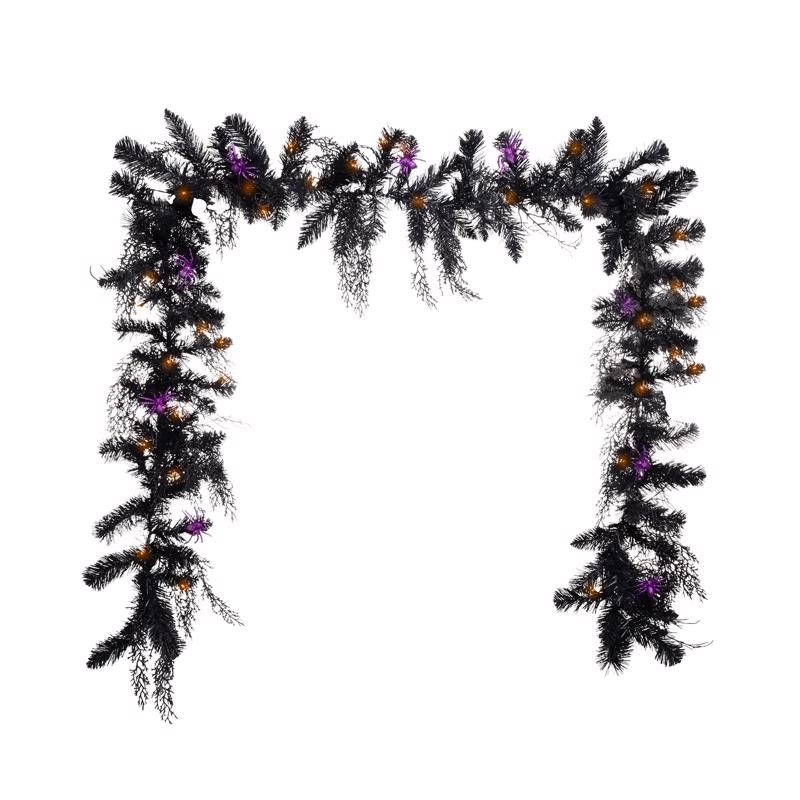 GARLAND SPDR B/o BLK 10' - Pack of 4