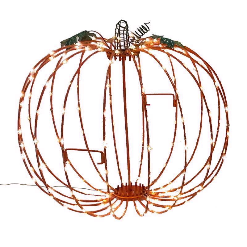 Foldable pumpkin outdoor decoration by Emery Jensen, featuring a realistic pumpkin design perfect for seasonal outdoor decor.