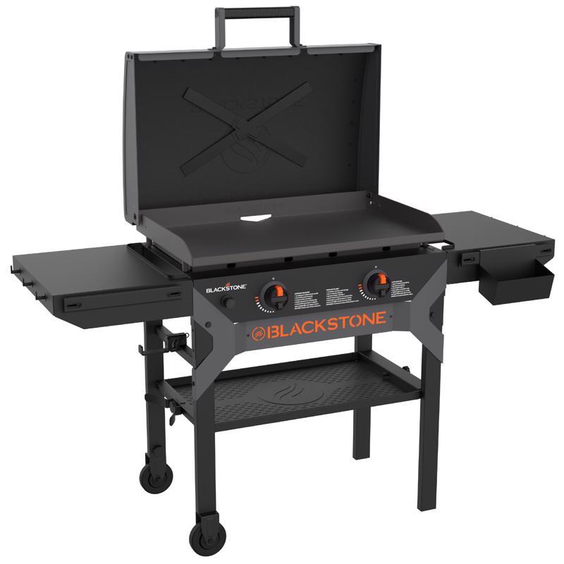 GRIDDLE W/hood BLACK 28"