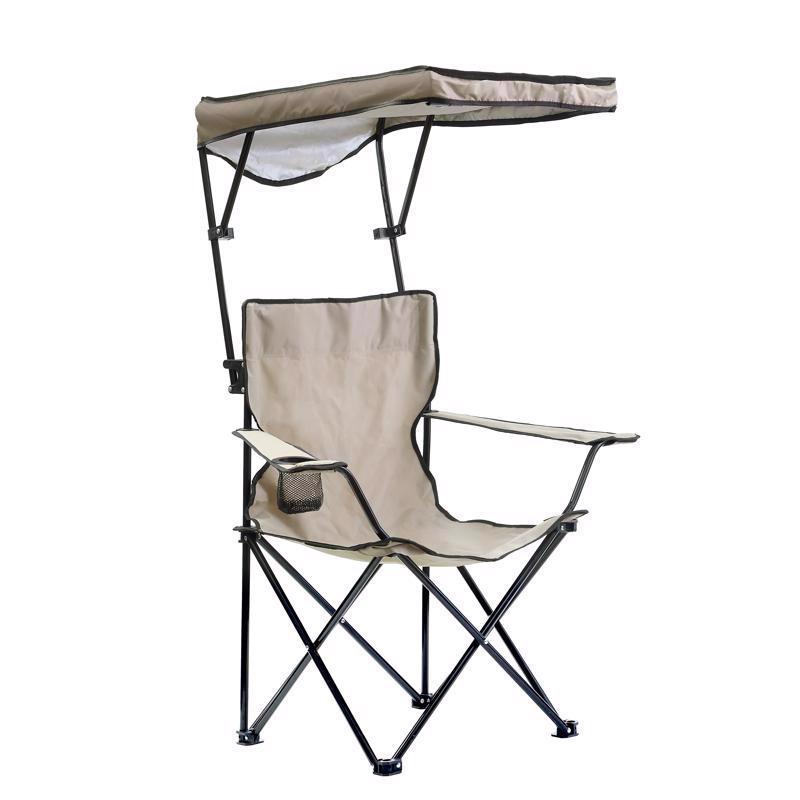 Emery Jensen outdoor canopy chair QuikShd TPE with a sturdy frame and fabric seating, ideal for outdoor lounging and relaxation.