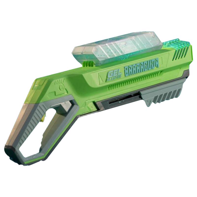 Emery Jensen BLASTR BARRCUD Pump Action outdoor toy for kids, featuring bright colors and a pump-style design for active outdoor play.