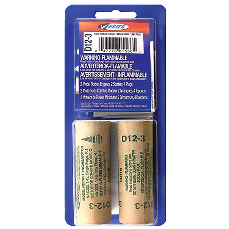 MDL RCKT ENGNS 2PC D12-3 - Pack of 12