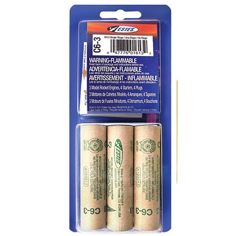 MDL RCKT ENGNS 3PC C6-3 - Pack of 12