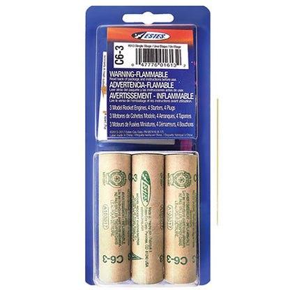 MDL RCKT ENGNS 3PC C6-3 - Pack of 12