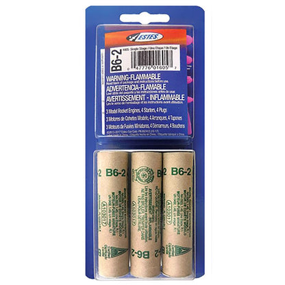 MODEL ROCKET B6-2 ENGINS - Pack of 12