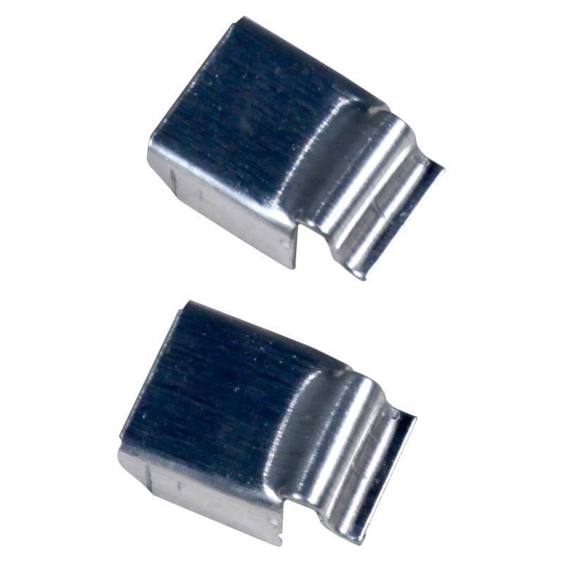 Packaged Emery Jensen crossbar screen clamps, 5/8 inch size, designed for secure mounting and professional installation.