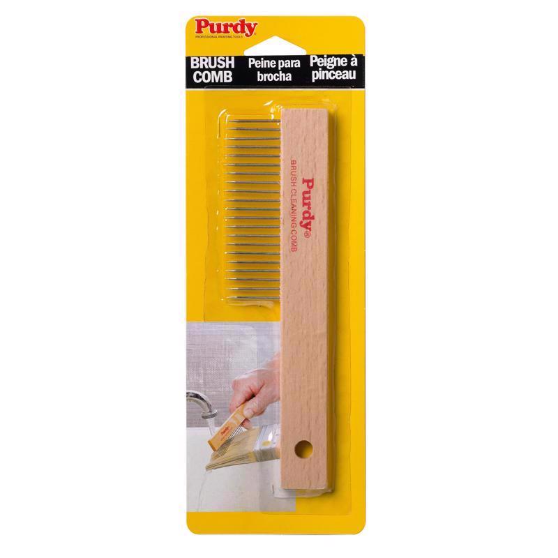 Emery Jensen paint clean-up brush cleaning comb for removing paint from brushes and tools.