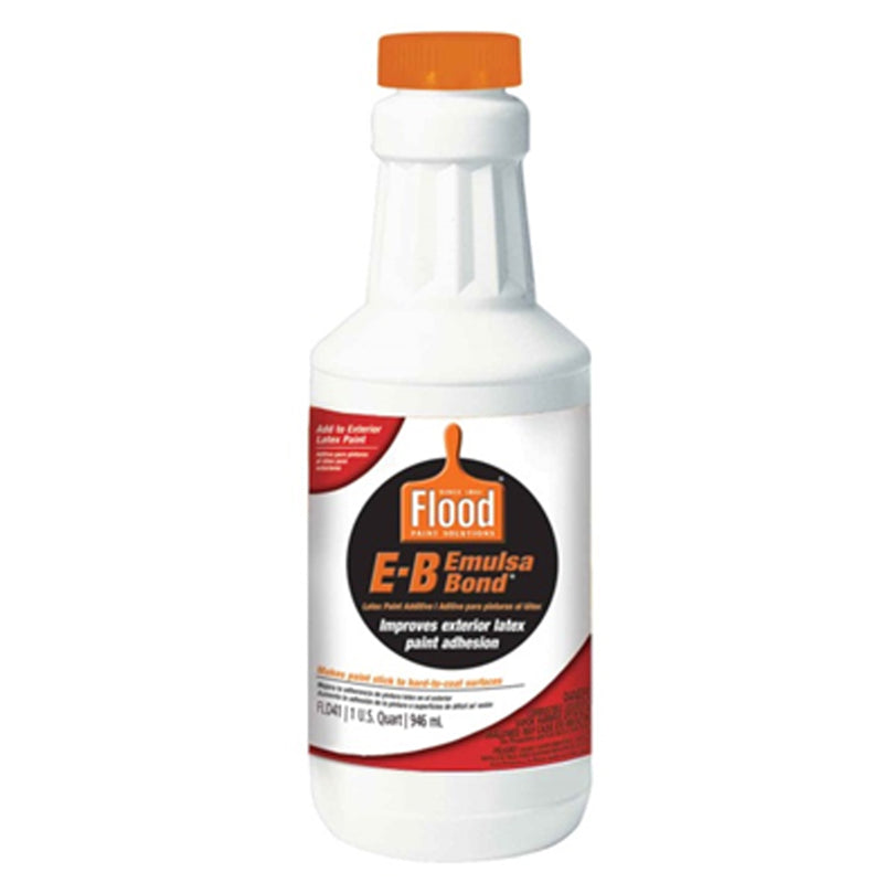 Emery Jensen E-B Emulsa Bond QT paint conditioner and hardener in a container, used for improving paint adhesion and durability.