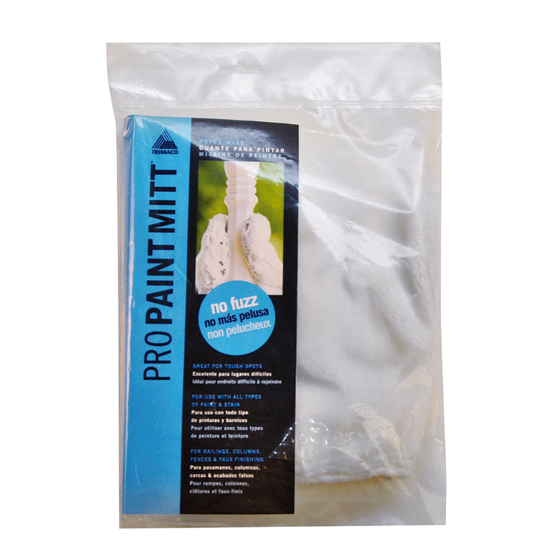 Emery Jensen PRO painters mitt for paint application, showing a durable, comfortable hand covering with textured surface for painting.