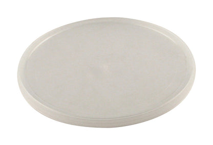White plastic bucket lid for 8.38-inch paint pails and tray liners, shown in a pack of 25 by Emery Jensen.