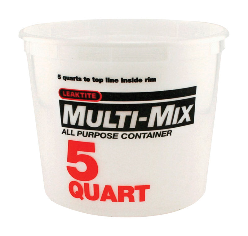 Emery Jensen MultiMix 5QT paint container with lid, used for holding and mixing paint in professional painting projects.