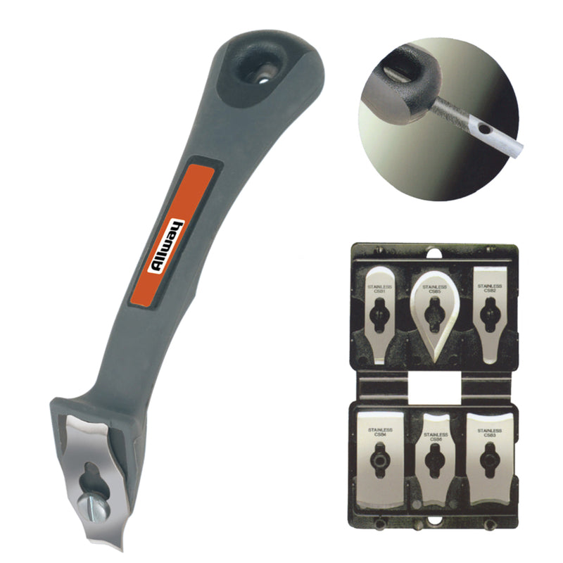 Emery Jensen Contour Scraper Kit with multiple paint scrapers for precise surface removal and detailing.