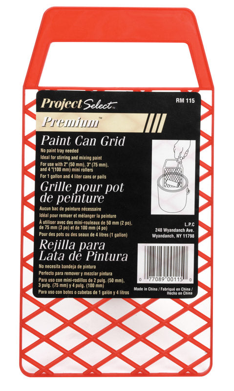 Emery Jensen bucket grid plastic 1-gallon painter's tool for holding paint and tools during painting projects.