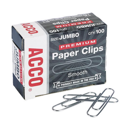 JUMBO PAPER CLIPS 100CT - Pack of 10