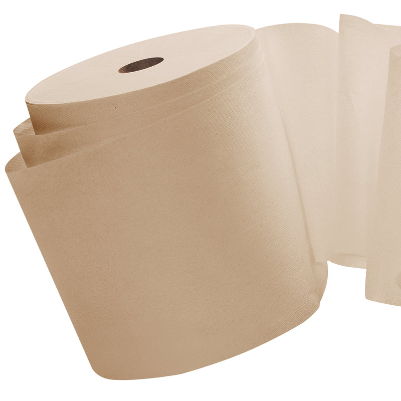 Emery Jensen Scott Essential TWSL 1-Ply Paper Towels, showing a roll of lightweight disposable towels with brand label.