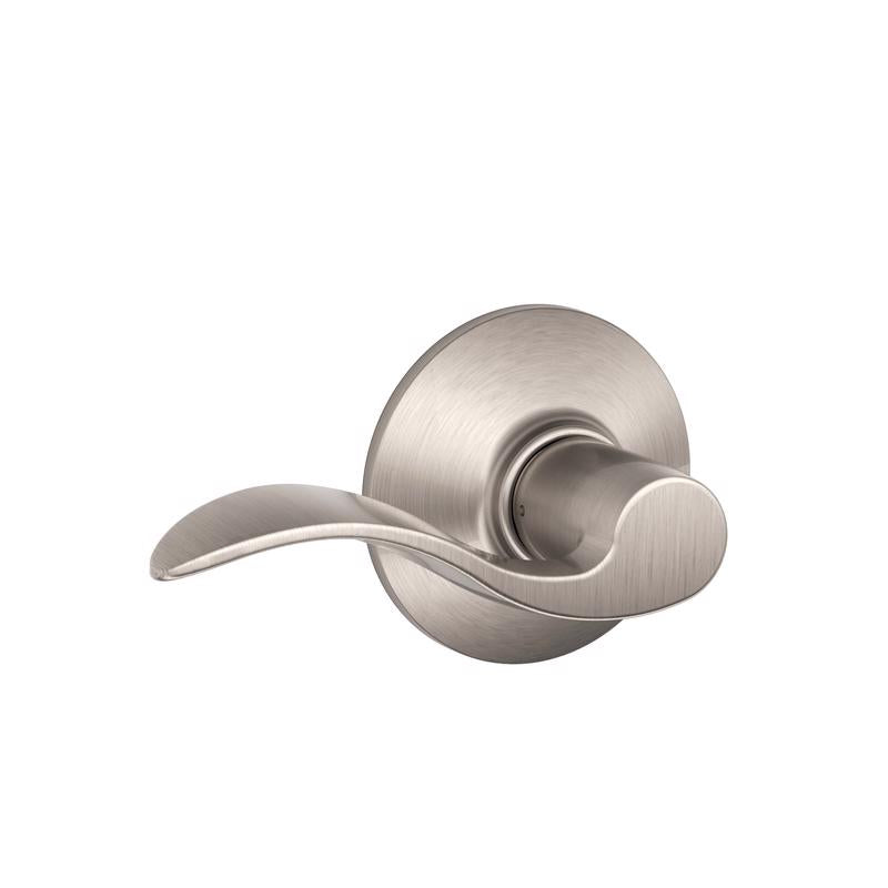 Emery Jensen Passage Accent Pass Lock Set with nickel finish, featuring sleek hardware and modern design for interior doors.