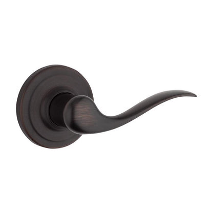 Emery Jensen Passage Tustin VB passage door handle in a sleek design, shown in a close-up view of the brushed metal finish