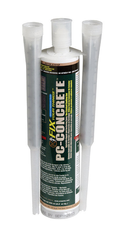 Concrete anchoring epoxy from Emery Jensen used for patching and repair of cracks and holes in concrete surfaces.