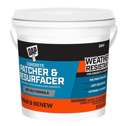 Four 10lb pails of Emery Jensen concrete patch for repair and surface leveling in a pack of four.