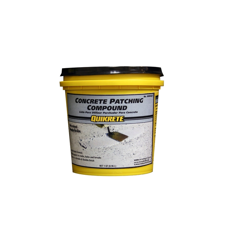 Gray concrete patch from Emery Jensen, designed for repairing and filling cracks or small damaged areas on concrete surfaces.