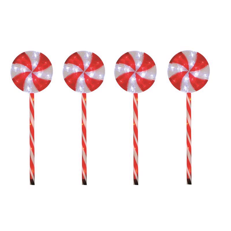 Emery Jensen CMAS Candy LED pathway markers, 4-piece set with colorful glowing design for outdoor illumination and safety.