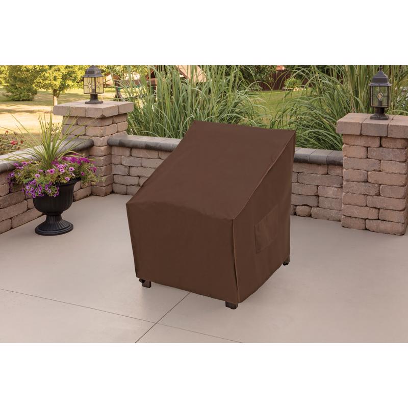 Emery Jensen 36-inch patio furniture chair cover made of durable waterproof material, protects outdoor chairs from weather.