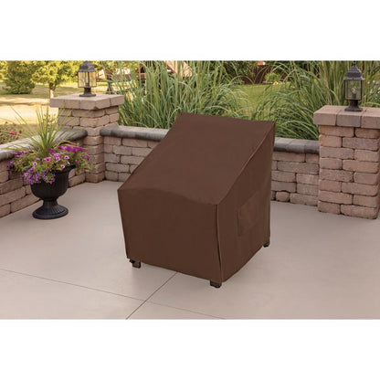 Emery Jensen 36-inch patio furniture chair cover made of durable waterproof material, protects outdoor chairs from weather.