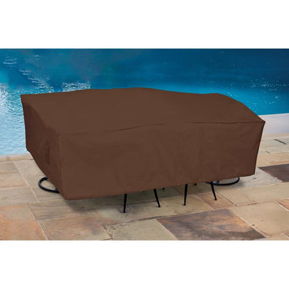 Emery Jensen 114-inch patio dining set cover for outdoor furniture protection, made of durable weather-resistant material.