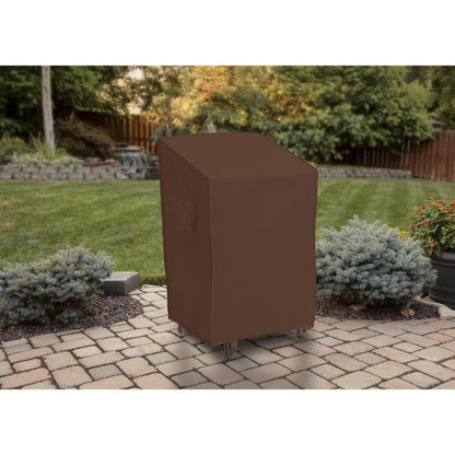 Emery Jensen stacked chair cover for patio furniture, waterproof and weather-resistant, protecting chairs from outdoor elements.