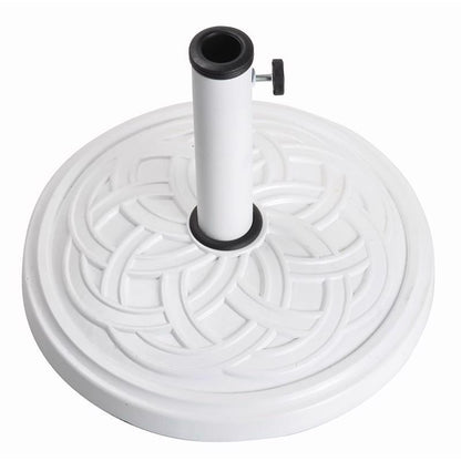 UMBRELLA BASE WHT 17.7"l