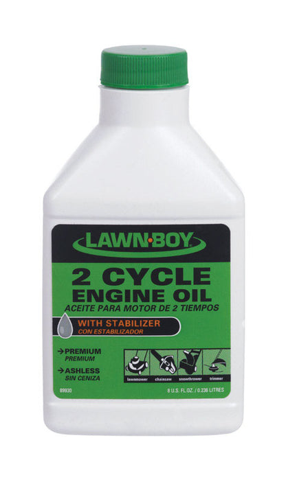 Emery Jensen 8oz 2-cycle oil for Lawnboy lawnmowers, part of PE oils and lubricants, suitable for small engine maintenance.