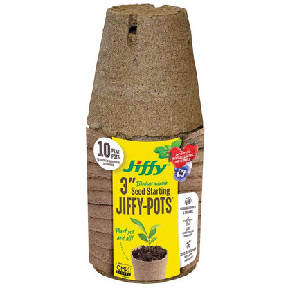 JIFFY POTS 3" RND 10PK - Pack of 37