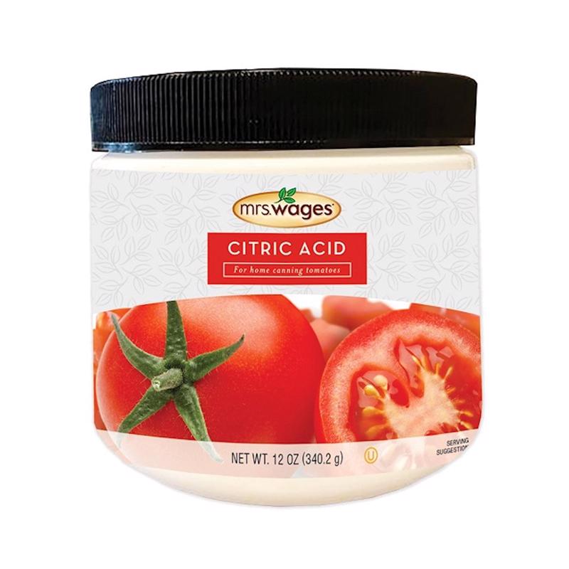Emery Jensen citric acid in a 12oz package, used for pectin, spices, and mixes, showing the product label and packaging.
