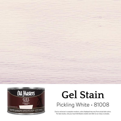 Emery Jensen GEL STN Pickling White penetrating finish paint, 1 pint, pack of 4, for wood and metal surfaces.