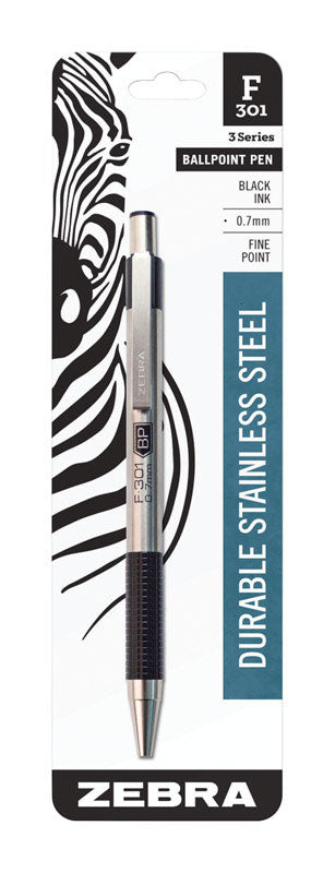 PEN BALLPT RET BLK F-301 - Pack of 12