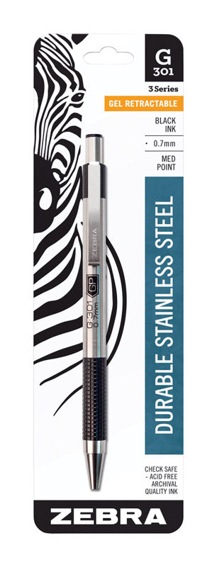 PEN GEL RET BLK .7mm - Pack of 6