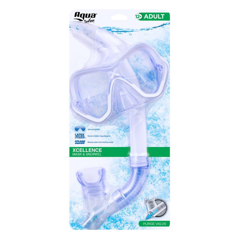 Emery Jensen Mask N Drytp Snorkel AST for personal swim aids, showing a blue snorkel and mask set for swimming and snorkeling.