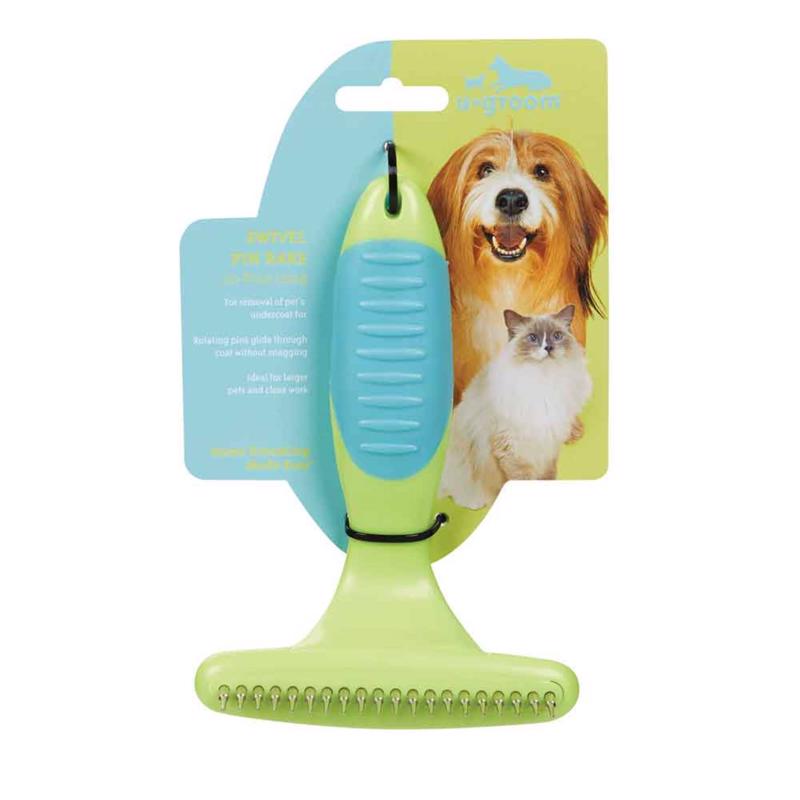 GROOMING RAKE Blk/yl 1PK