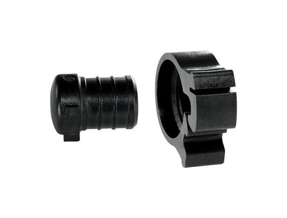 Emery Jensen PEX pipe plug with clamp, 3/4 inch size, designed for secure sealing in PEX plumbing systems.