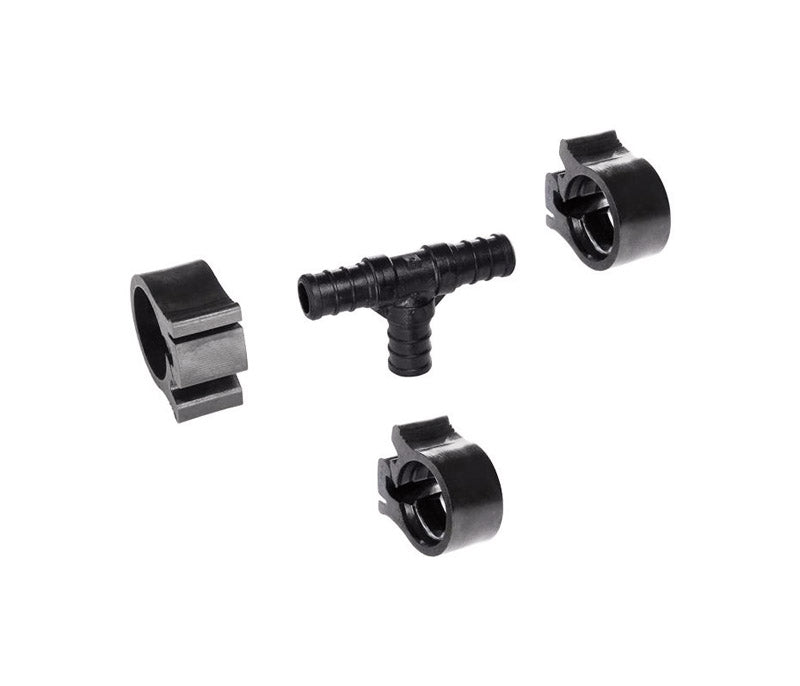 PEX Tee/clamps 1/2" 4PC