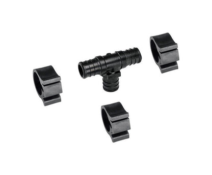 PEX TEE W/clamp 3/4" 4PC